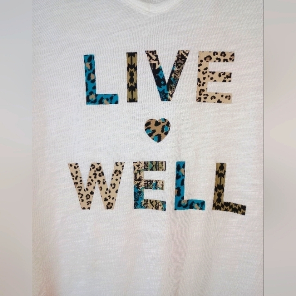 Live❤️Well Action Women's V-Neck Short Sleeve Tee Graphic T-Shirt size XL - Picture 6 of 8